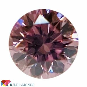 FANCY INTENSE PURPLISH PINK 0.056ct RD/RT2581/CGL