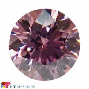 FANCY INTENSE PURPLISH PINK 0.044ct RD/RT2582/CGL