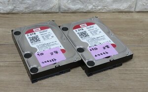 ★≪中古品≫WD HDD 3.5 2T WD20EFRX 2台[t24031404]