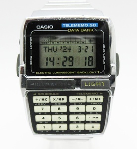 KM-4081《カシオ データバンク》CASIO DATA BANK TELEMEMO 50★DBC-630★デジタル 腕時計★レア 希少 レトロ★