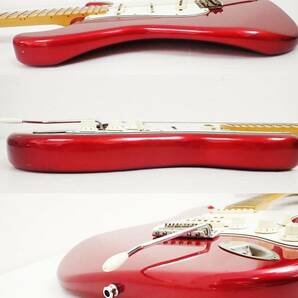 KM-4080【Fender Japan】ストラトキャスター★Custom Made★Nシリアル フジゲン製★DiMarzio PU★スキャロップ指板★レッド★エレキギターの画像7