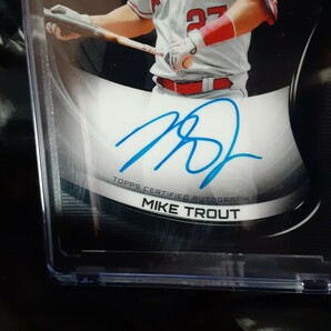 mike trout マイク・トラウト 直筆サイン auto サインカード topps chrome black 大谷翔平 shohei ohtani MLB autograph トップスの画像2