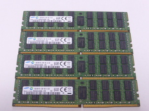 メモリ サーバーパソコン用 Samsung PC4-17000(DDR4-2133)ECC Registered 16GBx4枚 合計64GB M393A2G40DB0-CPB 起動確認済です③