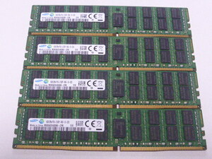 メモリ サーバーパソコン用 Samsung PC4-17000(DDR4-2133)ECC Registered 16GBx4枚 合計64GB M393A2G40DB0-CPB 起動確認済です④