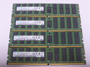 メモリ サーバーパソコン用 Samsung PC4-17000(DDR4-2133)ECC Registered 16GBx4枚 合計64GB M393A2G40DB0-CPB 起動確認済です⑦