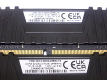 メモリ デスクトップパソコン用 メモリ CORSAIR VENGEANCE LPX DDR4-2666 PC4-21300 16GBx2枚 合計32GB CMK32GX4M2A2666C16 起動確認済です_画像3