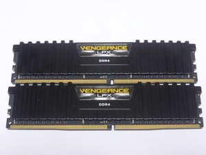 メモリ デスクトップパソコン用 メモリ CORSAIR VENGEANCE LPX DDR4-2666 PC4-21300 16GBx2枚合計32GB CMK32GX4M2A2666C16 起動確認済です