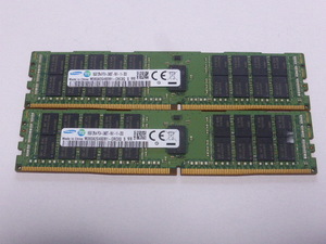 メモリ サーバーパソコン用 Samsung PC4-19200T(DDR4-2400T) ECC Registered 16GBx2枚合計32GB 起動確認済です M393A2G40DB1-CRC0Q　