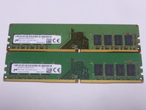 メモリ デスクトップパソコン用 Micron DDR4-2400 PC4-19200 8GBx2枚 合計16GB 起動確認済みです _画像1