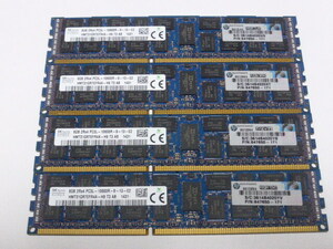 メモリ サーバーパソコン用 低電圧 1.35V SK hynix PC3L-10600R(DDR3L-1333R) ECC Registered 8GBx4枚 合計32GB 起動確認済みです④