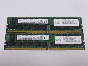 メモリ サーバーパソコン用 SK hynix PC4-19200T(DDR4-2400T) ECC Registered 32GBx2枚合計64GB 起動確認済です HMA84GR7MFR4N-UH 