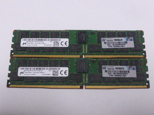 メモリ サーバーパソコン用 Micron PC4-19200T(DDR4-2400T) ECC Registered 32GBx2枚合計64GB 起動確認済です MTA36ASF4G72PZ-2G3B1RI③