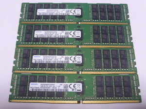 メモリ サーバーパソコン用 Samsung PC4-19200T(DDR4-2400T) ECC Registered 32GBx4枚合計128GB 起動確認済です M393A4K40BB1-CRC0Q 