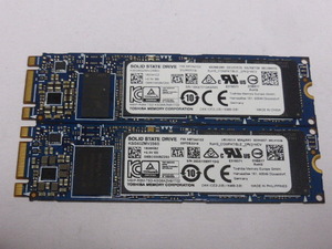 TOSHIBA SSD M.2 SATA Type2280 256GB 2枚セット 正常判定 本体のみ 中古品です KSG60ZMV256G①