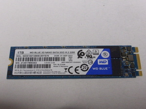 WD BLUE SSD M.2 SATA Type2280 1TB(1000GB) 電源投入回数6回 使用時間1時間 正常100%判定 本体のみ 中古品です WDS100T2B0B-00YS70