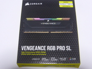 メモリ デスクトップ用 CORSAIR VENGEANCE RGB PRO SL DDR4-3200 PC4-25600 32GBx4枚 合計128GB CMH128GX4M4E3200C16 起動確認済です
