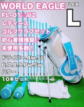 ☆未使用多数！優しい初心様者向け レディースゴルフセット☆WORLD EAGLE ワールドイーグル FL-01 V2 ゴルフクラブセット 10本セット L _画像1