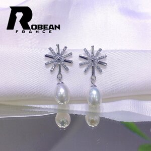  excellent article EU made regular price 6 ten thousand jpy *ROBEAN* fresh water pearl * earrings * natural pearl Power Stone s925 Akoya pearl book@ pearl beautiful dressing up 6-9mm E11791495