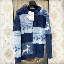 個性EU製＆定価5万◆UABONI*Paris*ユアボニ*クリスマス限定・セーター◆ウール ソフト 暖か 肉厚 ニット トレーナー 男女兼用 L/48サイズ_画像9