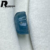 絶賛 EU製 定価5万円★ROBEAN・ブルーグリーンアクアマリン★パワーストーン アクセサリー 天然石 手彫り牡丹 約13.3*7.5mm 1003k221_画像4