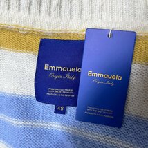 個性・ニットカーディガン 定価5万◆Emmauela・イタリア・ミラノ発◆上品 ソフト 防寒 カラフル ハイネック ジャケット メンズ 2XL/52_画像9