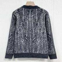 最高峰ヨーロッパ製※定価5万◆ブルガリア発※RISELIN セーター 上質ミンク/カシミヤ混 ふわふわ 防寒 ソフト 暖かい 丸首 総柄 上品 M/46_画像2