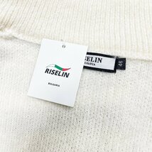 高級 ヨーロッパ製※定価5万◆ブルガリア発※RISELIN カーディガン ミンク/カシミヤ混 防寒 ボーダー柄 ニット キレイめ レディース L/48_画像8