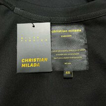 定価4万★christian milada・ミラノ発・長袖Tシャツ★上品 薄手 快適 総柄 ラインストーン トレーナー カットソー 秋冬 日常 2XL/52サイズ_画像8