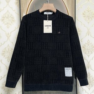 ★★上級EU製＆定価5万◆UABONI*Paris*セーター*ユアボニ*パリ発◆高品質 ミンク／カシミヤ混 ふわふわ 暖かい ニット トップス 通勤 2XL