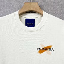 個性・半袖Tシャツ 定価2万◆Emmauela・イタリア・ミラノ発◆コットン100％ 高級 薄手 通気 吸汗速乾 スウェット アメカジ 日常 2XL/52_画像4