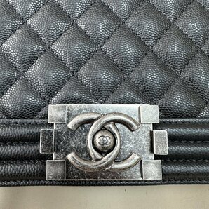 新品同様 ※CHANEL シャネル※ A67086 ボーイシャネル マトラッセ キャビアスキン チェーンショルダーバッグ ハンドバッグ レディースの画像7