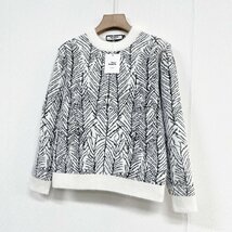 定番ヨーロッパ製※定価5万◆ブルガリア発※RISELIN セーター 上質ミンク/カシミヤ混 ふわふわ 防寒 ソフト 暖かい 丸首 総柄 上品 L/48_画像6