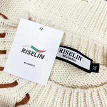 個性ヨーロッパ製※定価5万◆ブルガリア発※RISELIN セーター 暖かい 快適 お洒落 キレイめ 可愛い バラ柄 ニット トップス レディース L_画像9