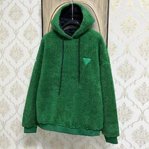 人気EU製＆定価5万◆UABONI*Paris*パーカー*ユアボニ*パリ発◆上質ミンク/カシミヤ混 柔らかい ふわふわ 快適 プルオーバー 個性 M/46_画像6