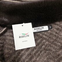 新作ヨーロッパ製※定価6万◆ブルガリア発※RISELIN ジャケット 豪華ミンク/カシミヤ混 ソフト 防寒 毛足 総柄 キレイめ レトロ M/46_画像8