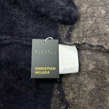 定価6万★christian milada・ミラノ発・ジャケット★ミンク/カシミヤ混 柔らかい 防寒 快適 きれいめ ニット アウター レディース M/46_画像8