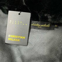 定価10万★christian milada・ミラノ発・豪華毛皮コート★ミンク/カシミヤ混 ふわふわ 可愛い 防寒 重厚 もふもふ キレイめ レディース 36_画像9