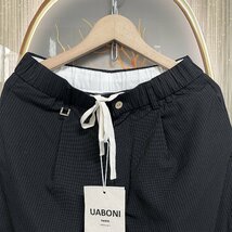 高級EU製＆定価5万◆UABONI*Paris*スーツパンツ*ユアボニ*パリ発◆上品 接触冷感 薄手 ストライプ柄 スラックス ズボン 通勤 ビジネス XL_画像3