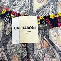 個性EU製＆定価3万◆UABONI*Paris*ショートパンツ*ユアボニ*パリ発◆高級リネン/麻 吸汗速乾 薄手 ヴィンテージ柄 ハーフパンツ 夏 海XL/50_画像9