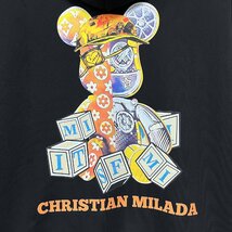 定価4万★christian milada・ミラノ発・パーカー★コットン100% 長袖 個性 モノグラム クマ プルオーバー ベアブリック/Bearbrick L/48_画像5