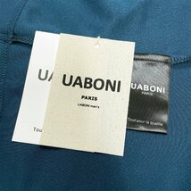 ★★高級EU製＆定価4万◆UABONI*Paris*POLOシャツ*ユアボニ*パリ発◆高級リネン/麻生地 薄手 長袖 ポロシャツ クラウン ゴルフ L/48サイズ_画像10