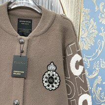 定価5万★christian milada・ミラノ発・カーディガン★上品ミンク/カシミヤ混 オシャレ 暖かい 着痩せ ニット ジャケット レディース L/38_画像7