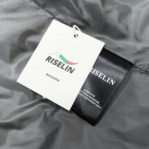 最上級ヨーロッパ製※定価8万◆ブルガリア発※RISELIN ダウンベスト 軽量 防寒対策 無地 フード付き ワンポイント カジュアル 2XL/52サイズ_画像10