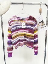 個性ヨーロッパ製※定価5万◆ブルガリア発※RISELIN セーター 高品質ミンク/カシミヤ混 ふわふわ ニット ショート丈 鮮やか レディース M_画像10