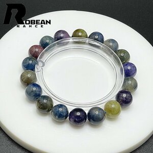 逸品 EU製 定価6万円★ROBEAN・サファイア★パワーストーン アクセサリー 天然石 青玉 きれいめ 約10.9-11.2mm 1008J147