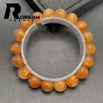 綺麗 EU製 定価13万円★ROBEAN・銅髪ルチルクォーツ★ブレスレット パワーストーン 天然石 金運 お守り ギフト 10.5-11.1mm 1001G1245_画像1