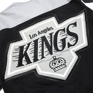 90's USA製! JEFF HAMILTON ビンテージ NHL Los Angels KINGS スタジャン♪ ジェフハミルトン bulls レザー starter ジャケットraiders 80sの画像9