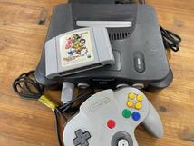 Ar100 通電のみOK NINTENDO64 NUS-001 Nintendo（任天堂）N64 ロクヨン ゲーム機 風来のシレン2 ソフト付き 現状品_画像1