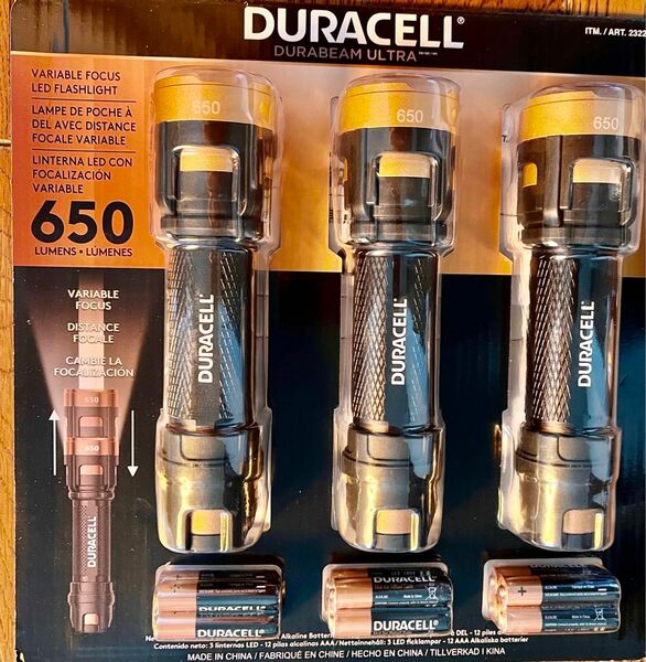 3本セット AONELAS Duracell DUREBEAM UL TRA