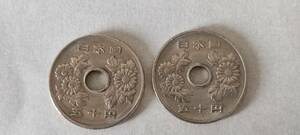 平成2年　50円硬貨　微穴ズレ　微穴ずれ　エラーコイン